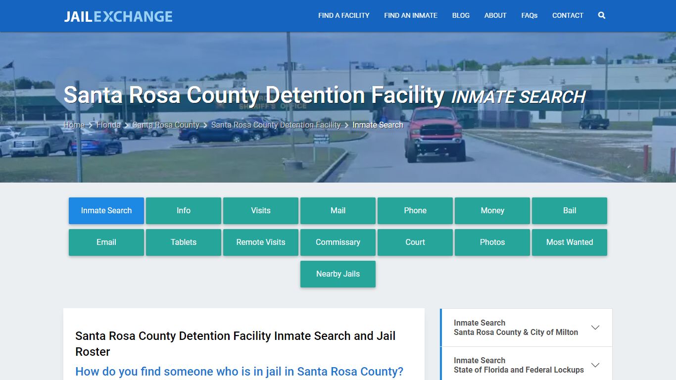 Santa Rosa County Detention Facility Inmate Search - Jail Exchange